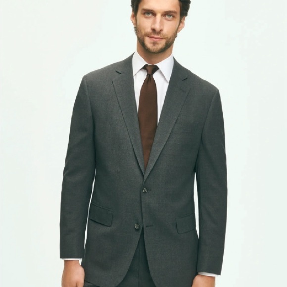 BROOKS BROTHER Explorer Madison fit blazer 48R grey wool suit jacket sportscoat - Picture 1 of 14